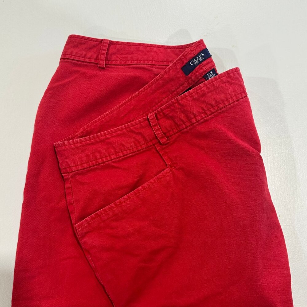 Red Chaps 20W Cropped Pants